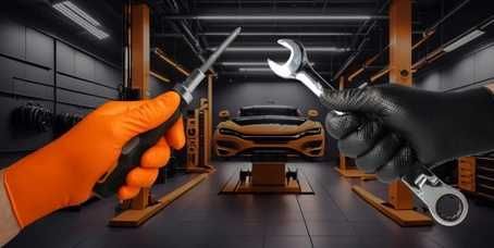 Rękawice Rękawiczki Nitrylowe B.MOCNE ROBOCZE VELO STRONG GRIP L 50szt