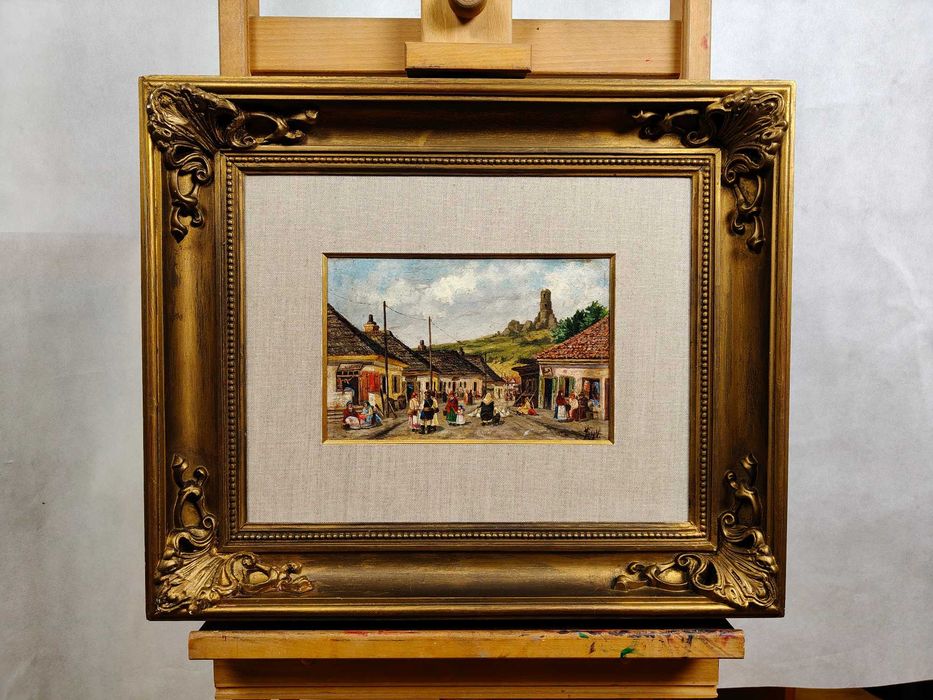 Obraz olejny Iłża 1894, malarstwo z kręgu Edmunda Perle 58