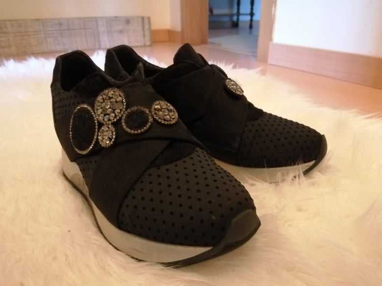 Sapatilhas MLV, pretas, de senhora, Nº37