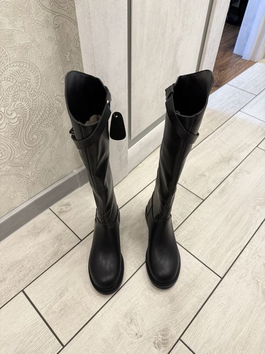 Високі сапоги труби натуральна шкіра 39-25,5см