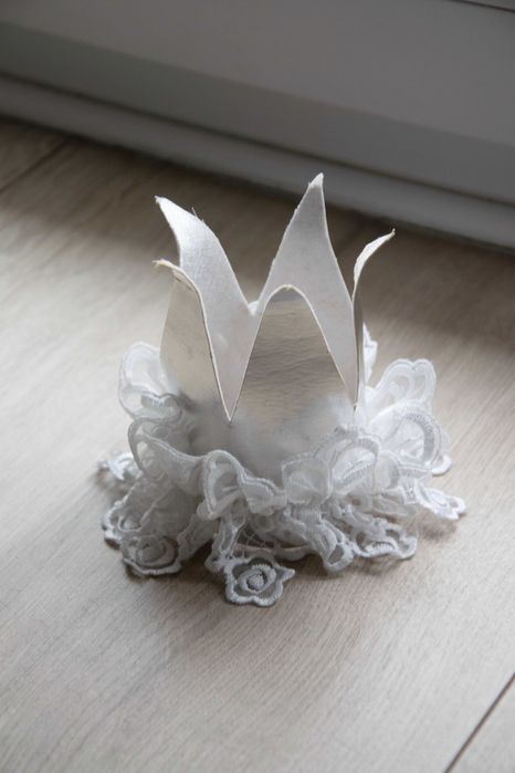 Ręcznie robiona srebrna korona na bal - Made in Poland