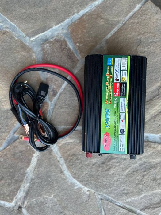 Лучший Инвертор 3200W‼️с зарядкой Преобразователь 12-220Вт Аккумулятор