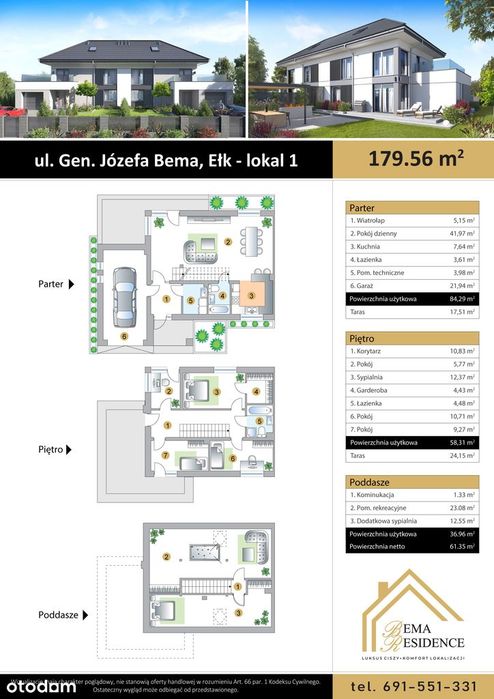 Nowy dom 179,56 m² W EŁKU | garaż • ogród • 2 tarasy