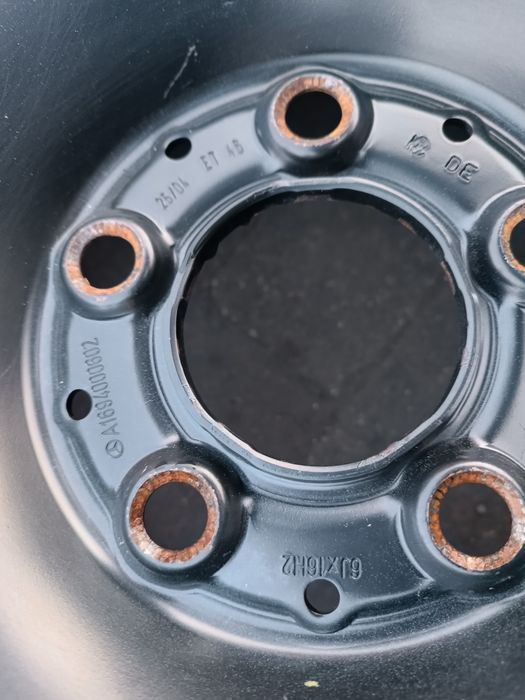 Felgi stalowe Mercedes A klasa W169  B klasa 5x112 ET46 6J16