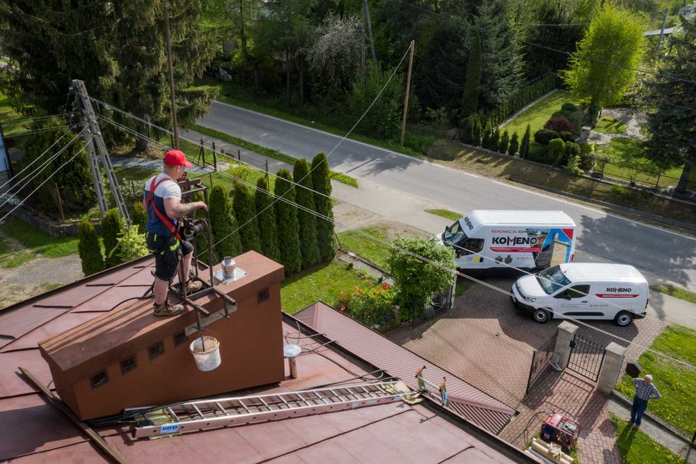 Frezowanie kominów montaż wkładów kwasoodpornych Ceramicznych