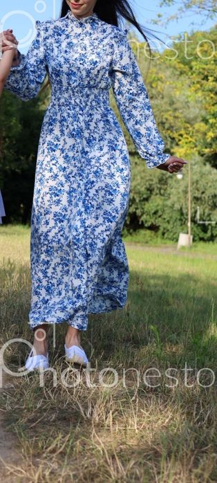 Sukienka w kwiaty długa sukienka maxi Boho sukienka Vintage