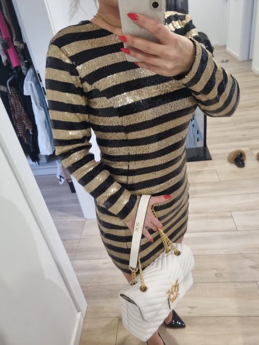 #sukienka #cekiny #sylwester #mango