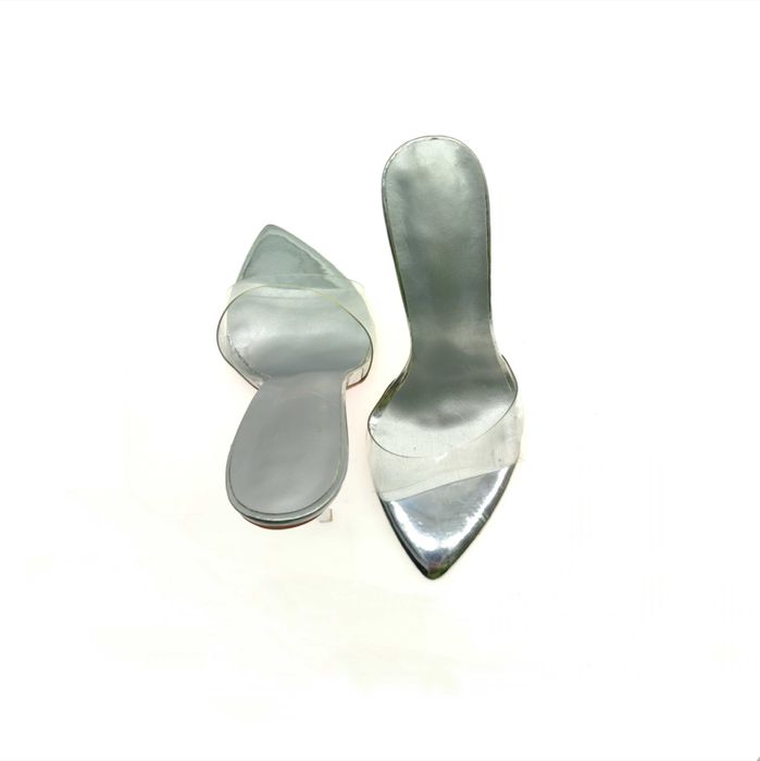 Sandalias / Mules transparentes de salto alto
