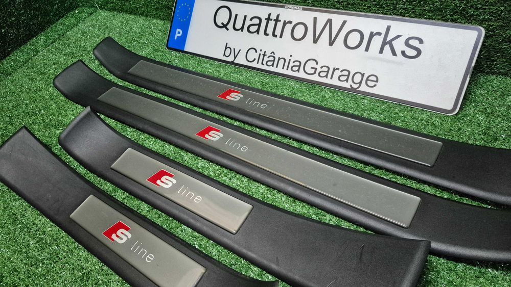 Soleiras S-Line Audi A4 B6 B7 8E originais OEM em excelente estado