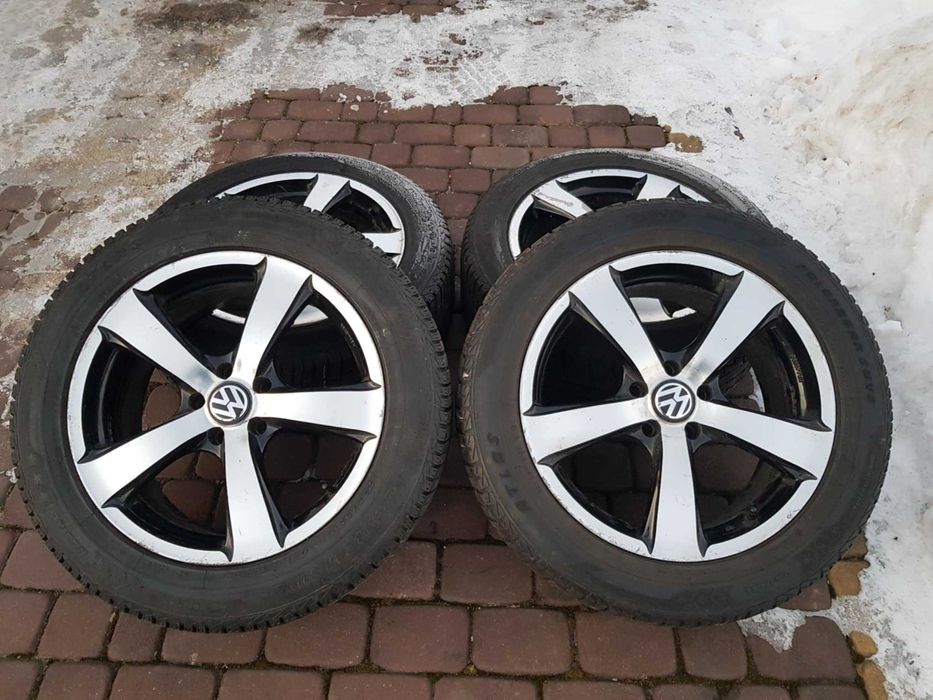 Felgi aluminiowe 18 5x112, VW, Audi, Mercedes, opony zimowe 8mm