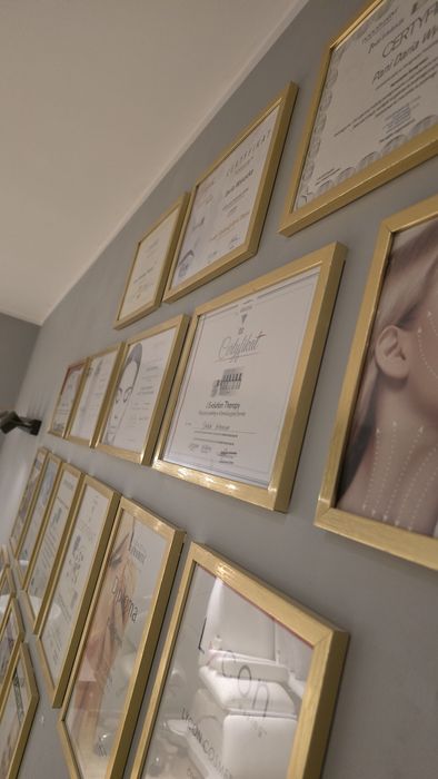 Ramka a4 glamour złota