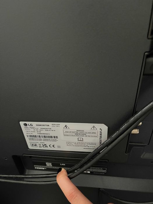 Televisão LG 55" UltraHD 4K HDR10 Pro 120Hz (55QNED87T6B)