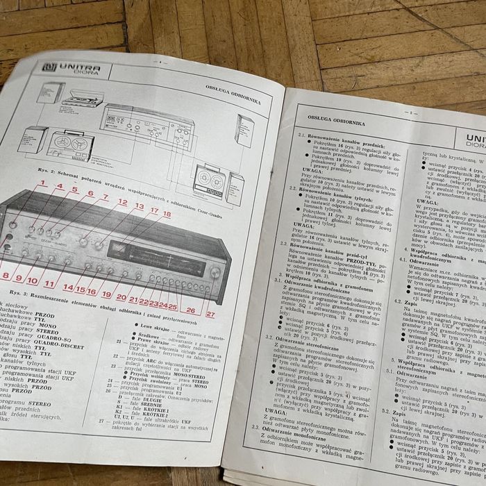 Instrukcja serwisowa unitra diora cezar quadro dks-201 stara tuner