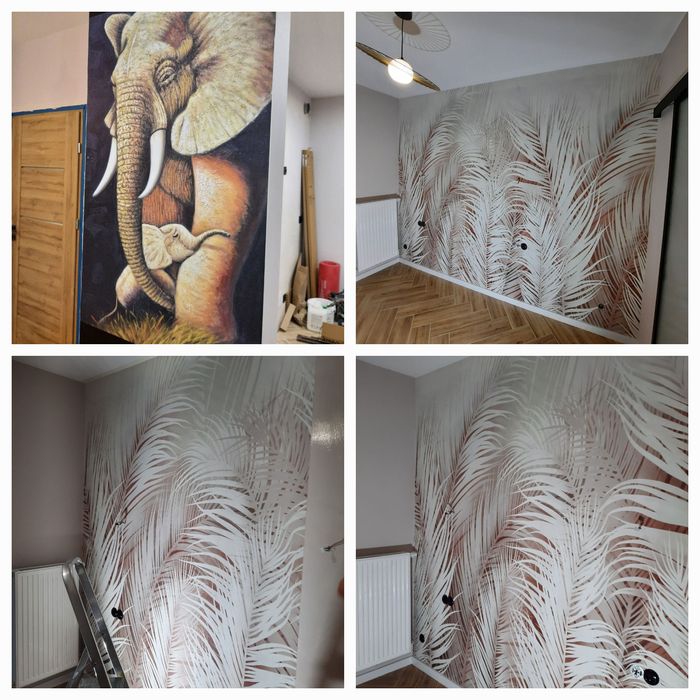 Tapetowanie, malowanie ścian i sufitów,