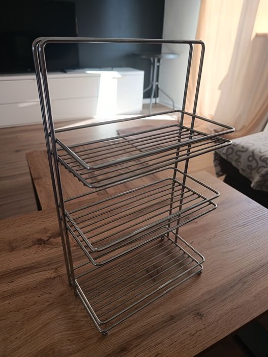 Piętrowa półka łazienkowa stal nierdzewna 45 cm