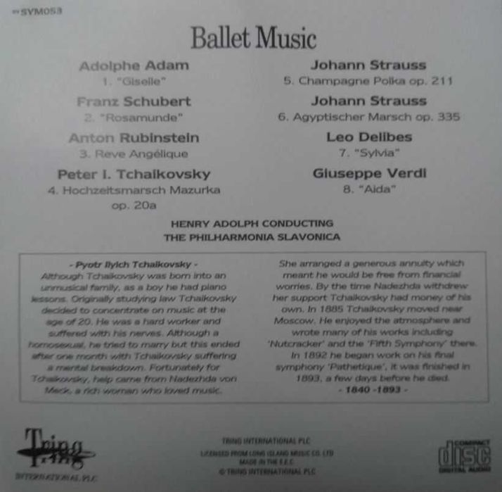 CD Ballet Music - Muzyka Baletowa Verdi, Strauss, Delibes, Rubenstein