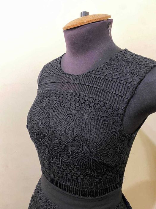 Dolce & Gabbana оригинальное чёрное кружевное платье размер S