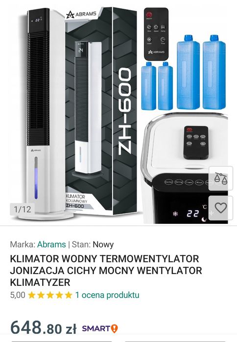Sprzedam klimatyzer wodny. Jak nowy. Użyty tylko raz.