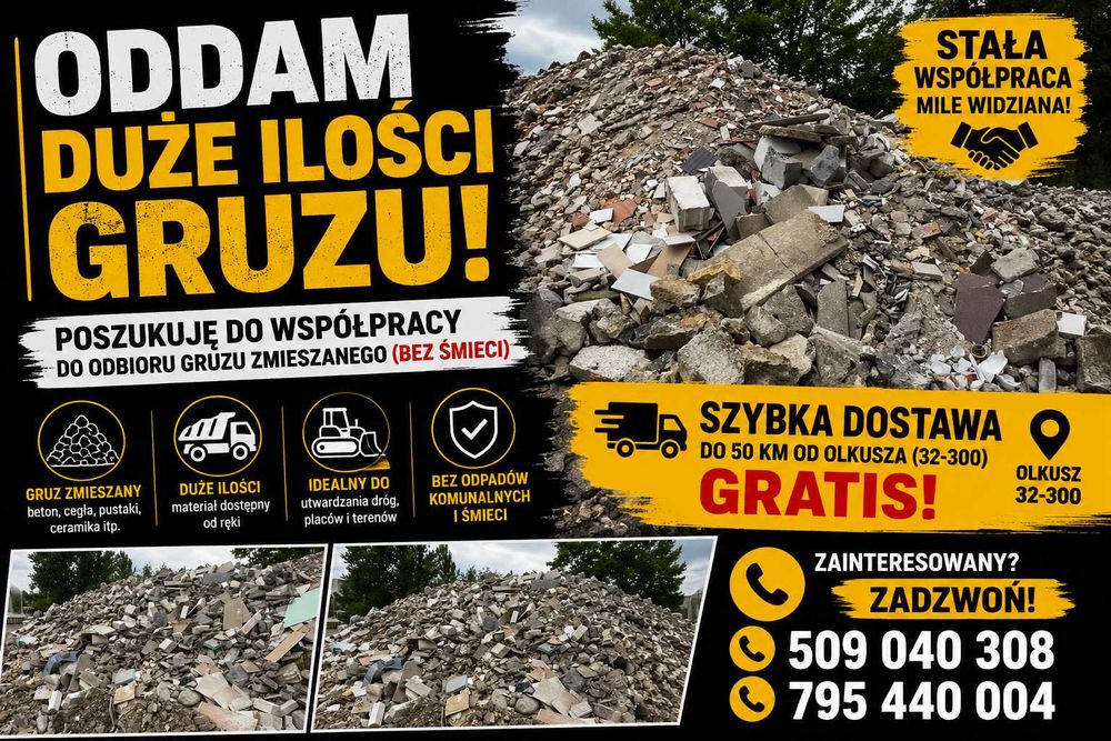 Oddam za darmo Gruz