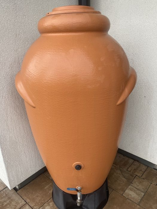 Beczka na deszczówkę 350L AMFORA + donica | dekoracyjna | terakota