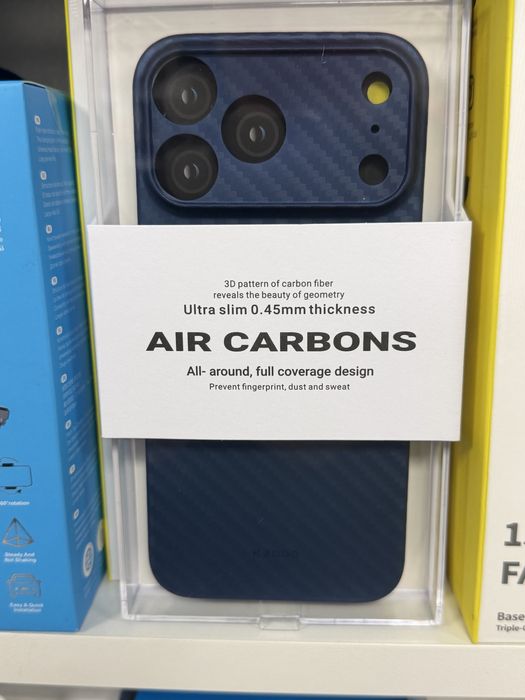 Чохол KZDOO Air Carbon for iPhone 17 Pro Max Blue