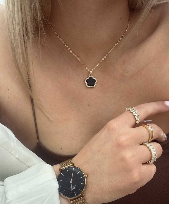 złoty naszyjnik wisiorek łańcuszek celebrytka stal