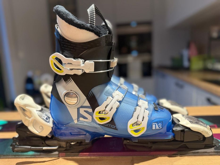 Zestaw narciarski dziecięcy – narty K2 + buty Salomon + kijki