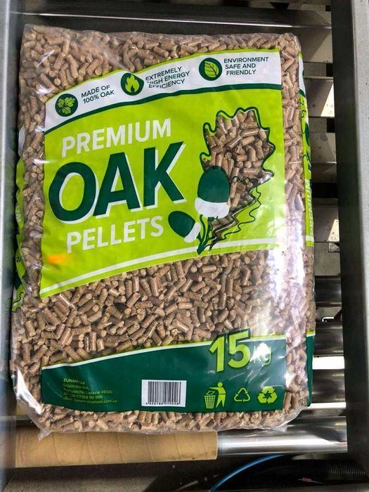 pellet dębowy zunami 6mm, 2050 zł paleta 990 kg