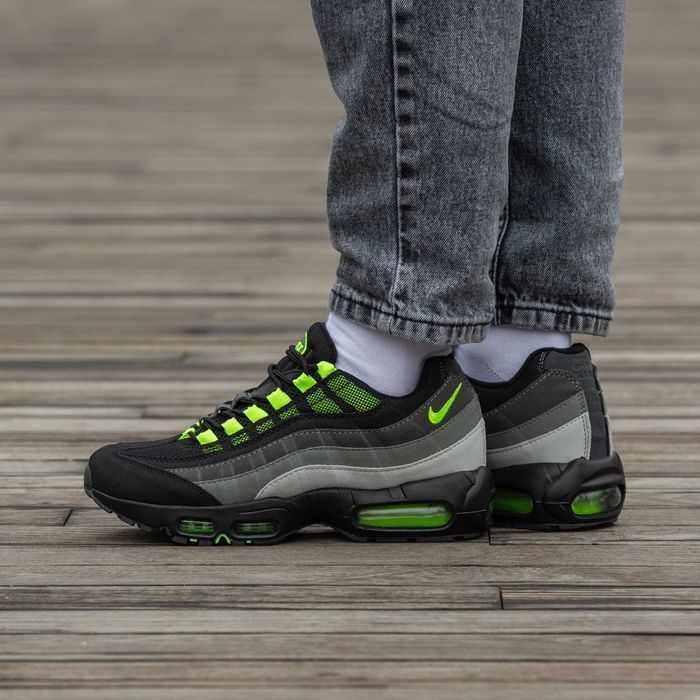 Кросівки Nike Air Max 95 Black Grey Green  premium | Кроссовки Найк чоловічі
