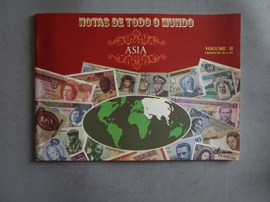 Caderneta de cromos vazia Notas de todo o mundo - Volume II - Ásia ..