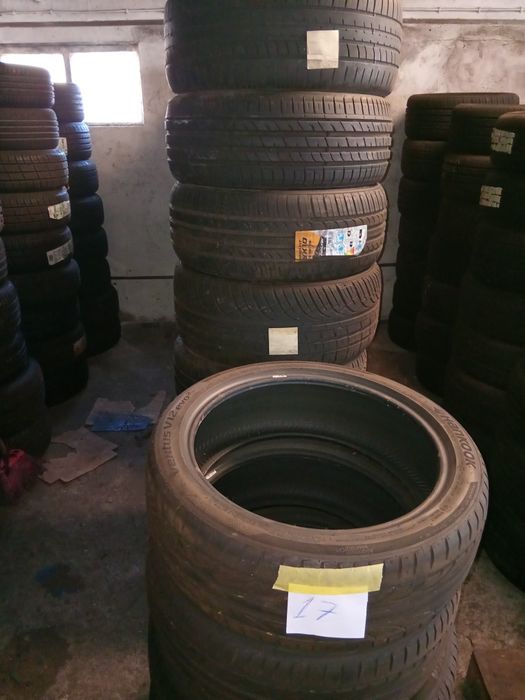 Pneus usados e novos