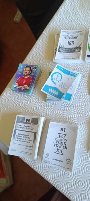 Cartas futebol diferentes coleções