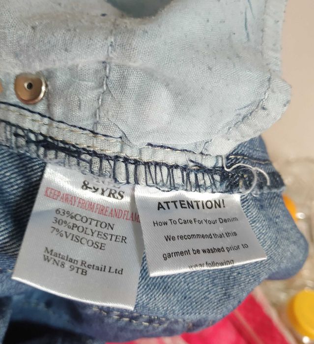 Krótkie spodenki jeans na 8-9 lat dla dziewczynki