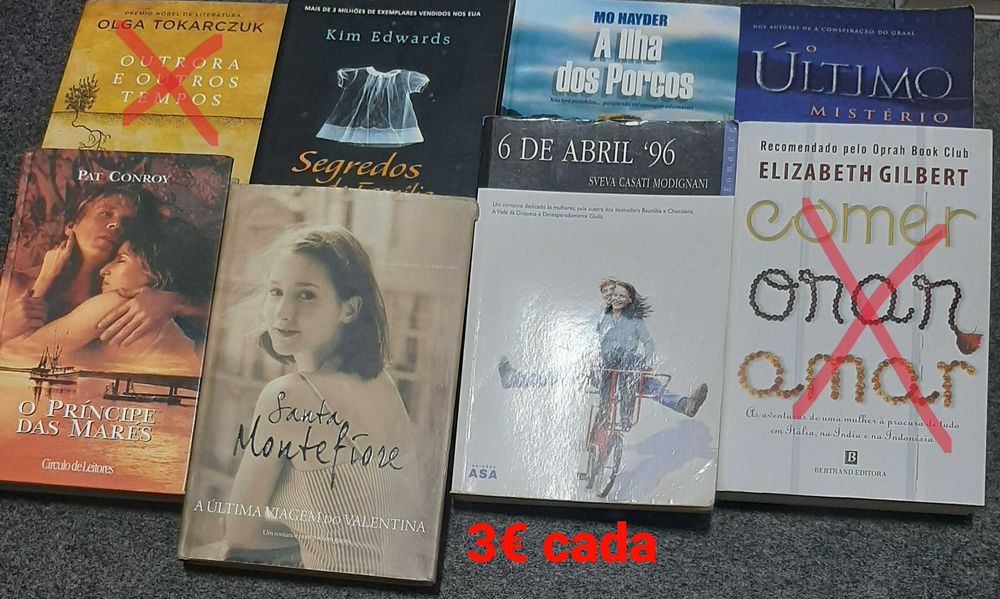 Livros Danielle Steel, Nicholas Sparks e outros