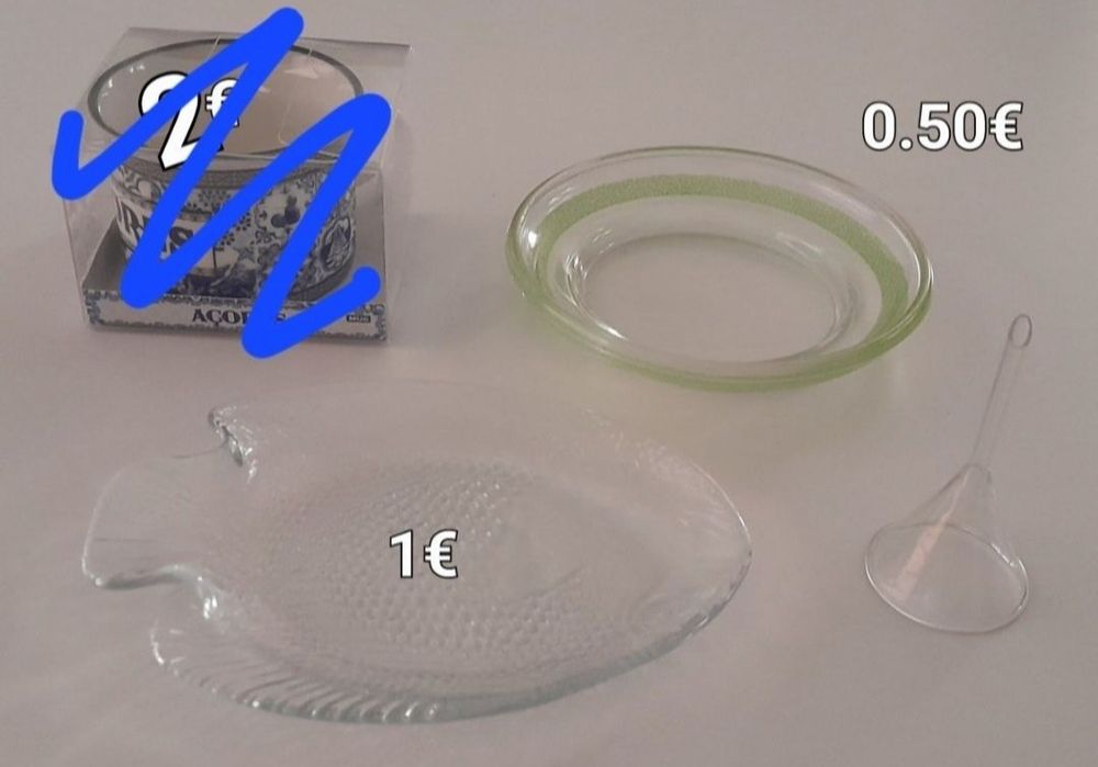 Loiças variadas vidro