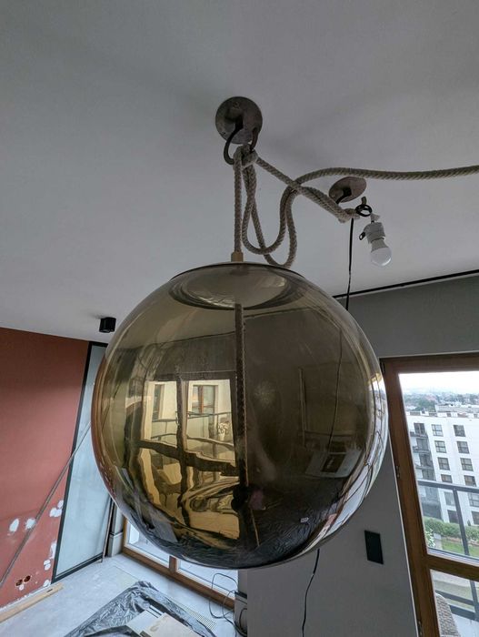 Brokis Lampa wisząca Knot Sfera śr. 50 cm przydymiony brąz