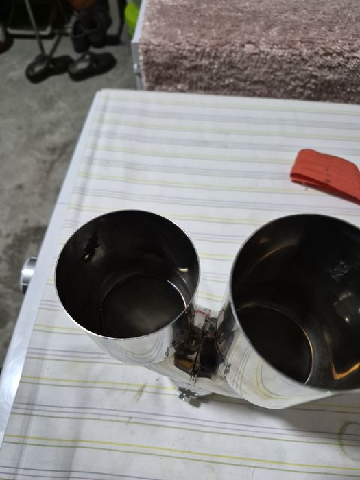 Ponteira inox de duas saídas