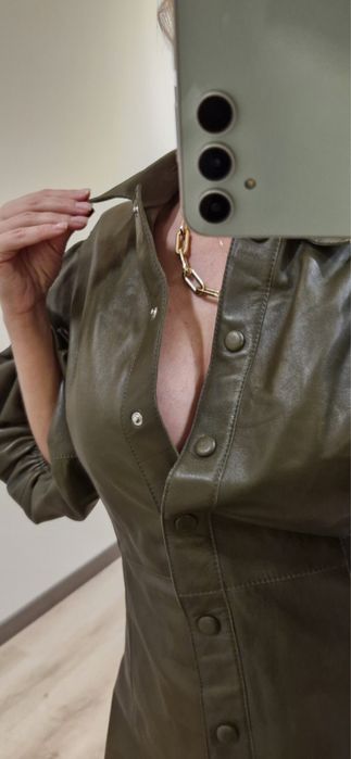 Ganni  шкіряна  сукня (розмір с)