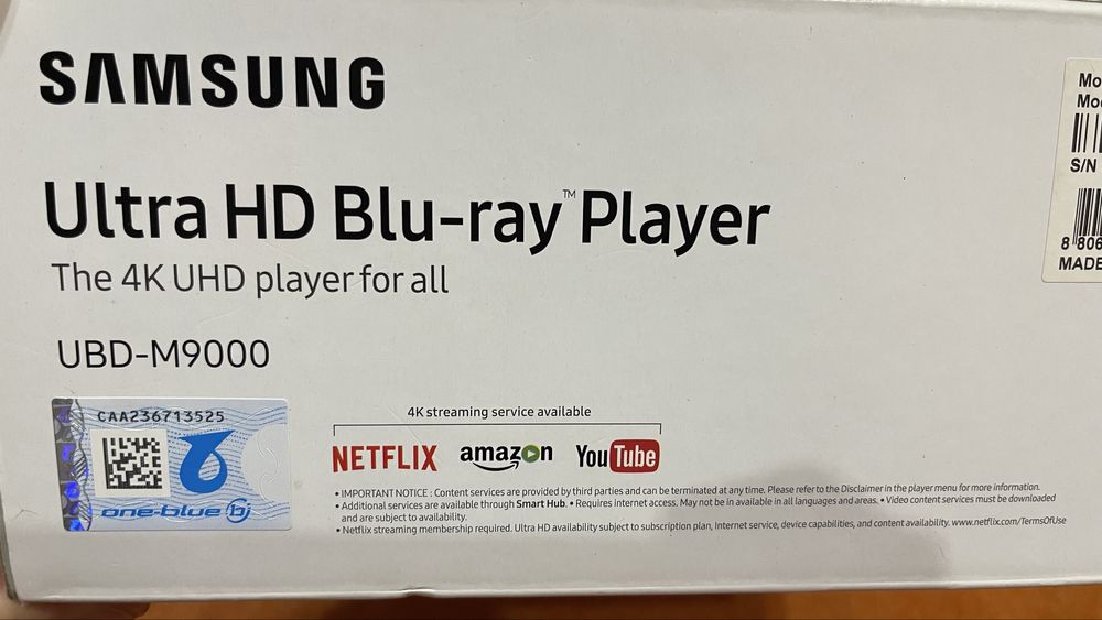 Samsung UBD-M9000 bluray player