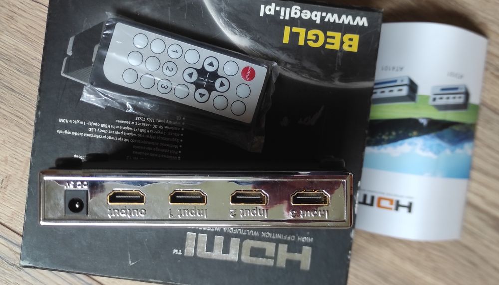 Switch HDMI 3x1 Przełącznik HDMI  Begli GC-SW-3101