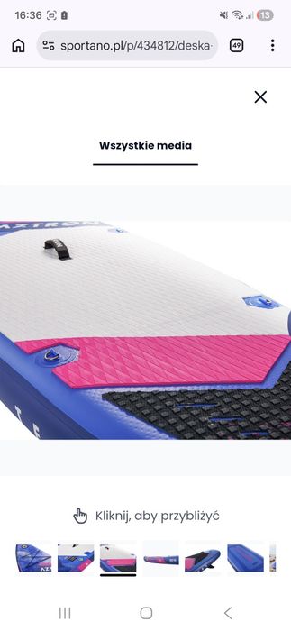 Nowa deska SUP Stand Up Paddle Aztron Terra 10'6" obciążenie 143 kg waga 9kg 270 l