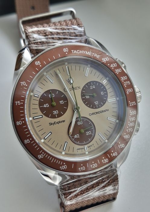 Zegarek Cadisen Speedmaster,Moonswatch, Nowy