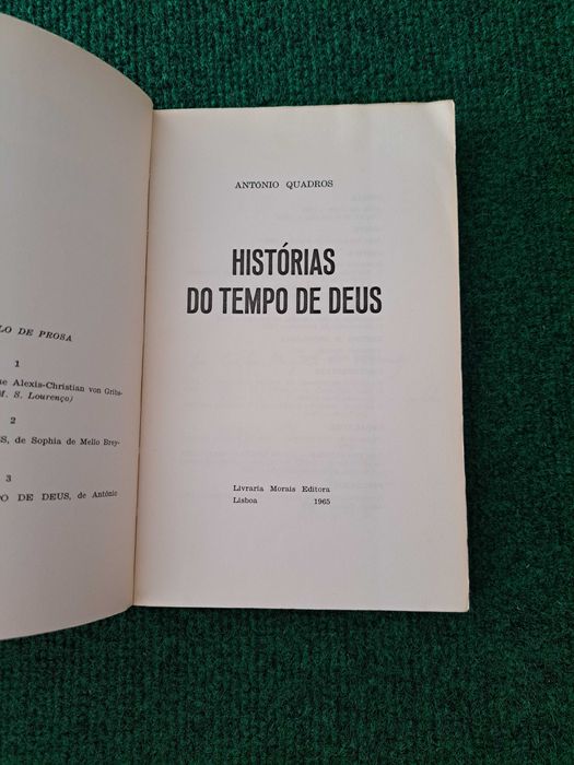 Histórias do Tempo de Deus - 1.° Edição - António Quadros
