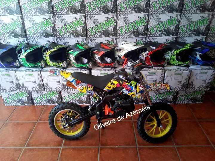 Capacetes motocross criança p/ mini moto mota e moto 4