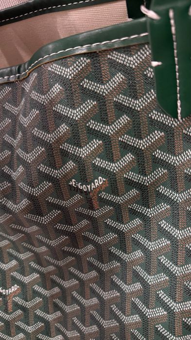 Сумка дорожная зеленая шоппер Goyard