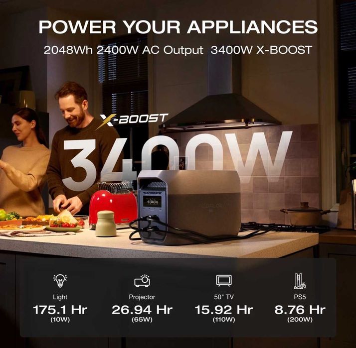 Зарядная станция EcoFlow Delta  3 Мax  DELTA 2 EU розетки