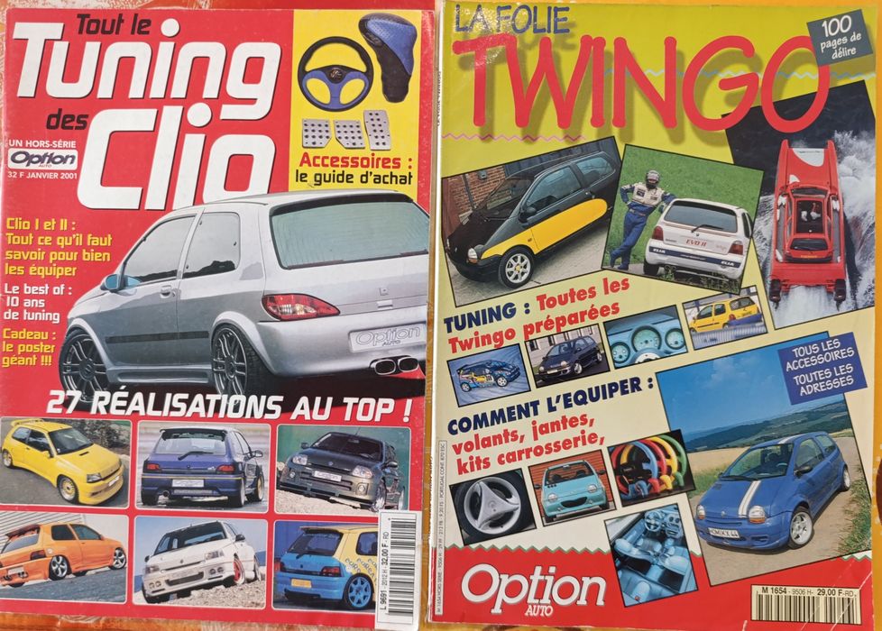 Revistas Automóveis Vintage / Tuning - Option Auto (Golf, Clio, Twingo, Peugeot, BMW)