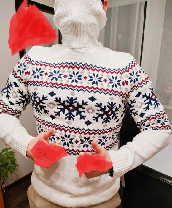 Sweter świąteczny męski  golf