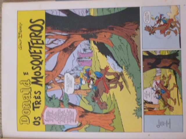Livro Banda Desenhada Donald e os três Mosqueteiros