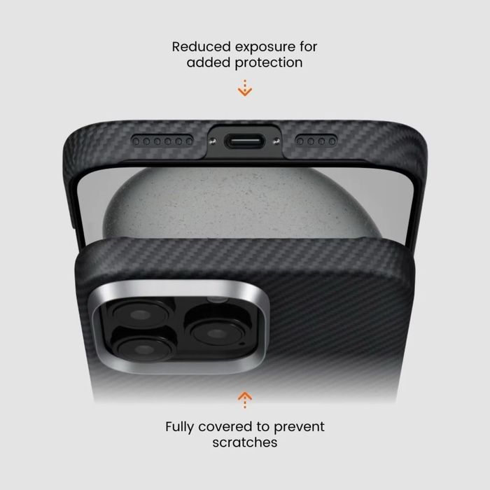 Чохол Pitaka Ultra-Slim Case Classic Twill 600D Black/Grey for iPhone 16 Pro